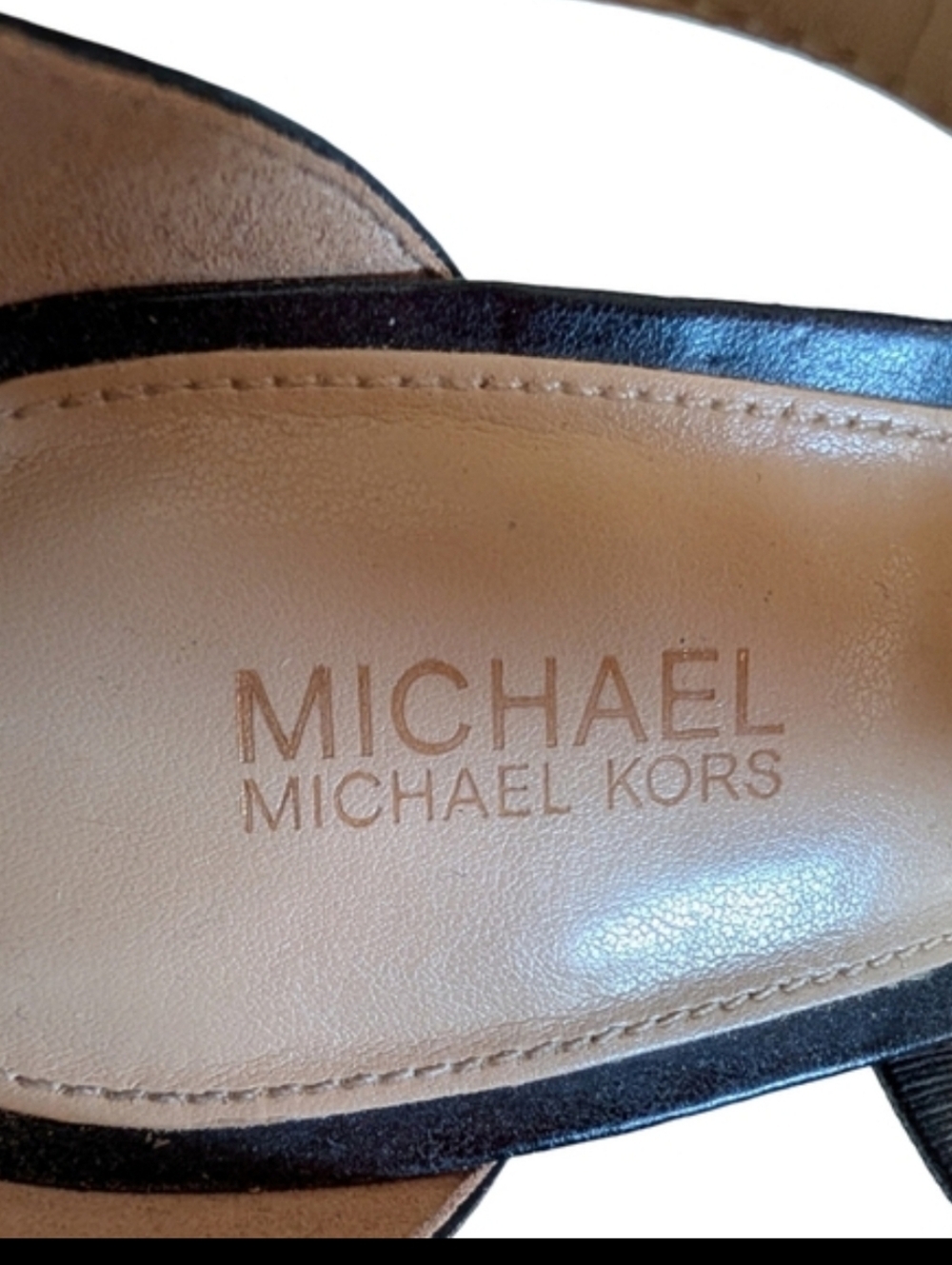 Michael Kors Finley Espadrille Wedge Sandals Black Size 6 - Picture 13 of 13